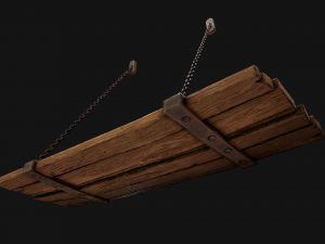 Medieval Prison Bed Model 3D