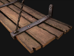 Medieval Prison Bed Model 3D