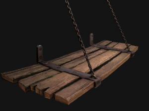 Medieval Prison Bed Model 3D