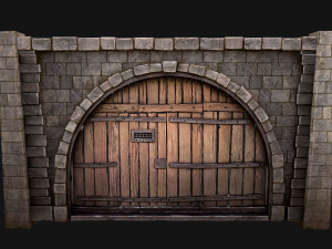 Medieval Prison Door 3D Model