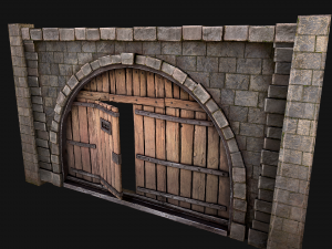 Medieval Prison Door 3D 모델