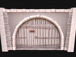 Porte de prison m&eacute;di&eacute;vale Modèle 3D