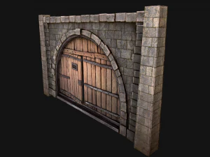 Porte de prison m&eacute;di&eacute;vale Modèle 3D