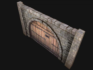 Porte de prison m&eacute;di&eacute;vale Modèle 3D