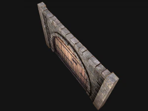 Porte de prison m&eacute;di&eacute;vale Modèle 3D