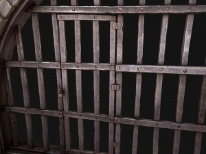 Medieval Prison Bars with Door Modèle 3D