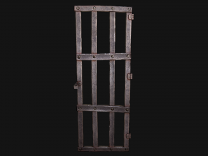 Medieval Prison Bars with Door Modèle 3D