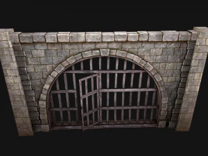 Puerta de las puertas de la prisi&oacute;n Modelo 3D