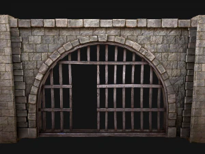 Puerta de las puertas de la prisi&oacute;n Modelo 3D