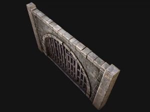 Puerta de las puertas de la prisi&oacute;n Modelo 3D