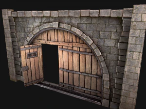 Puerta de las puertas de la prisi&oacute;n Modelo 3D