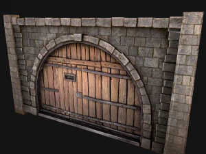 Puerta de las puertas de la prisi&oacute;n Modelo 3D