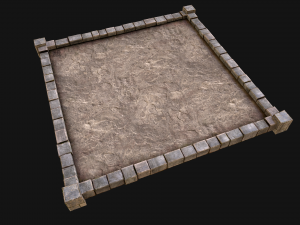 Medieval Prison Roof - Castle Floor 3D Model