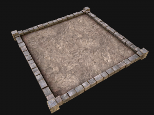 Medieval Prison Roof - Castle Floor 3D Model