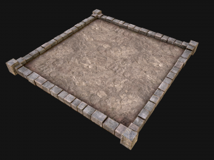 Medieval Prison Roof - Castle Floor 3D Model