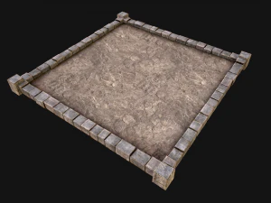 Medieval Prison Roof - Castle Floor 3D Model
