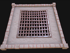 Medieval Castle Roof with Prison Bars 3Dモデル
