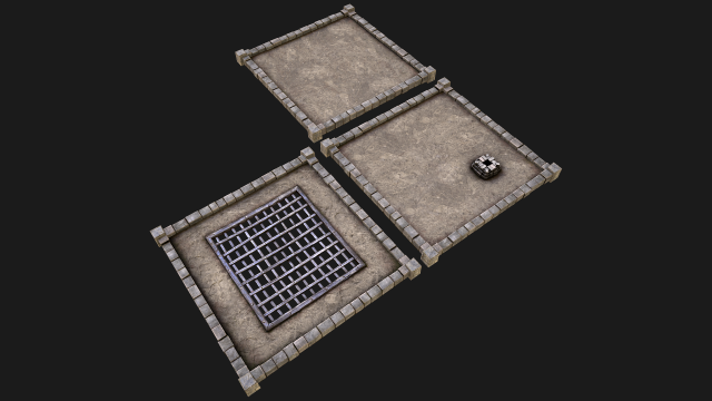 Castle Medieval Prison Roof Set 3Dモデル .c4d .max .obj .3ds .fbx .stl .blend 