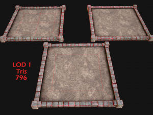 Castle Medieval Prison Roof Set 3Dモデル