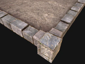 Castle Medieval Prison Roof Set 3D Model
