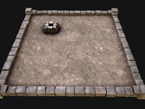Castle Medieval Prison Roof Set 3D Model