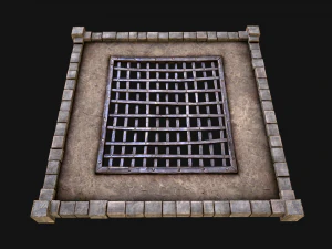 Castle Medieval Prison Roof Set 3D Model