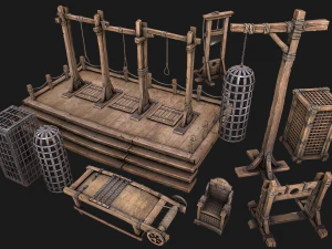 Medieval Prison Constructor Torture Room 3D Model