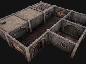 Medieval Prison Constructor Torture Room 3D Model