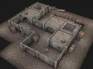 Medieval Prison Constructor Torture Room 3D Model