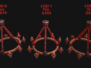 Medieval Prison Lighting Set Model 3D