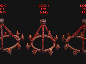 Conjunto de ilumina&ccedil;&atilde;o de pris&atilde;o medieval Modelo 3D