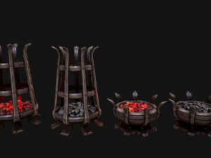 Medieval Prison Lighting Set Model 3D