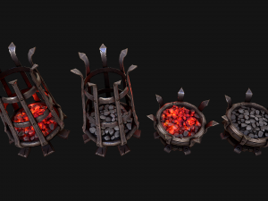 Medieval Prison Lighting Set Model 3D