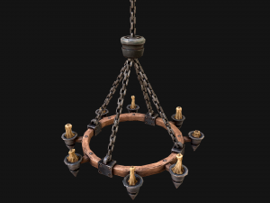 Medieval Prison Lighting Set Model 3D