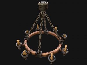 Medieval Prison Lighting Set Model 3D