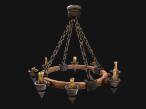 Medieval Prison Lighting Set Model 3D