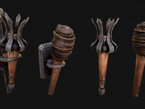 Medieval Prison Lighting Set Model 3D