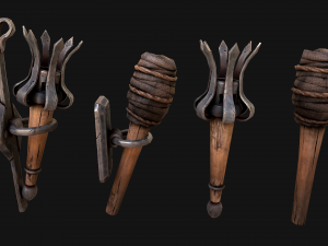 Medieval Prison Lighting Set Model 3D