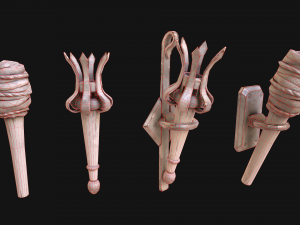 Medieval Prison Lighting Set Model 3D