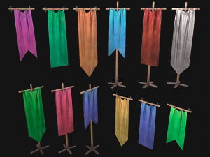 Medieval Flag 3D Model