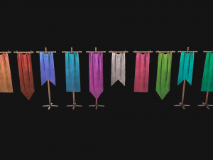 Medieval Flag Model 3D