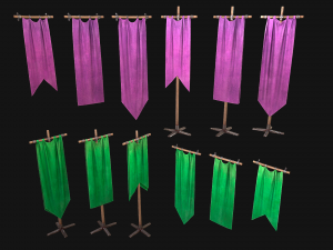 Medieval Flag Model 3D
