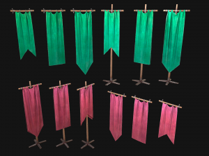 Medieval Flag Model 3D