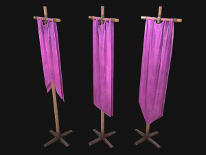 Medieval Flag Model 3D