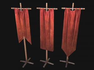 Medieval Flag Model 3D