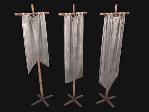 Medieval Flag Model 3D