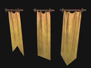 Medieval Flag Model 3D