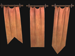 Medieval Flag Model 3D