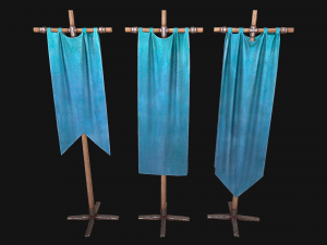 Medieval Flag Model 3D