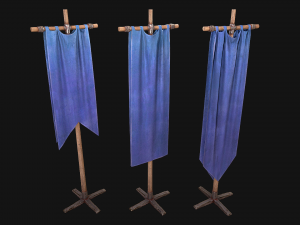 Medieval Flag Model 3D